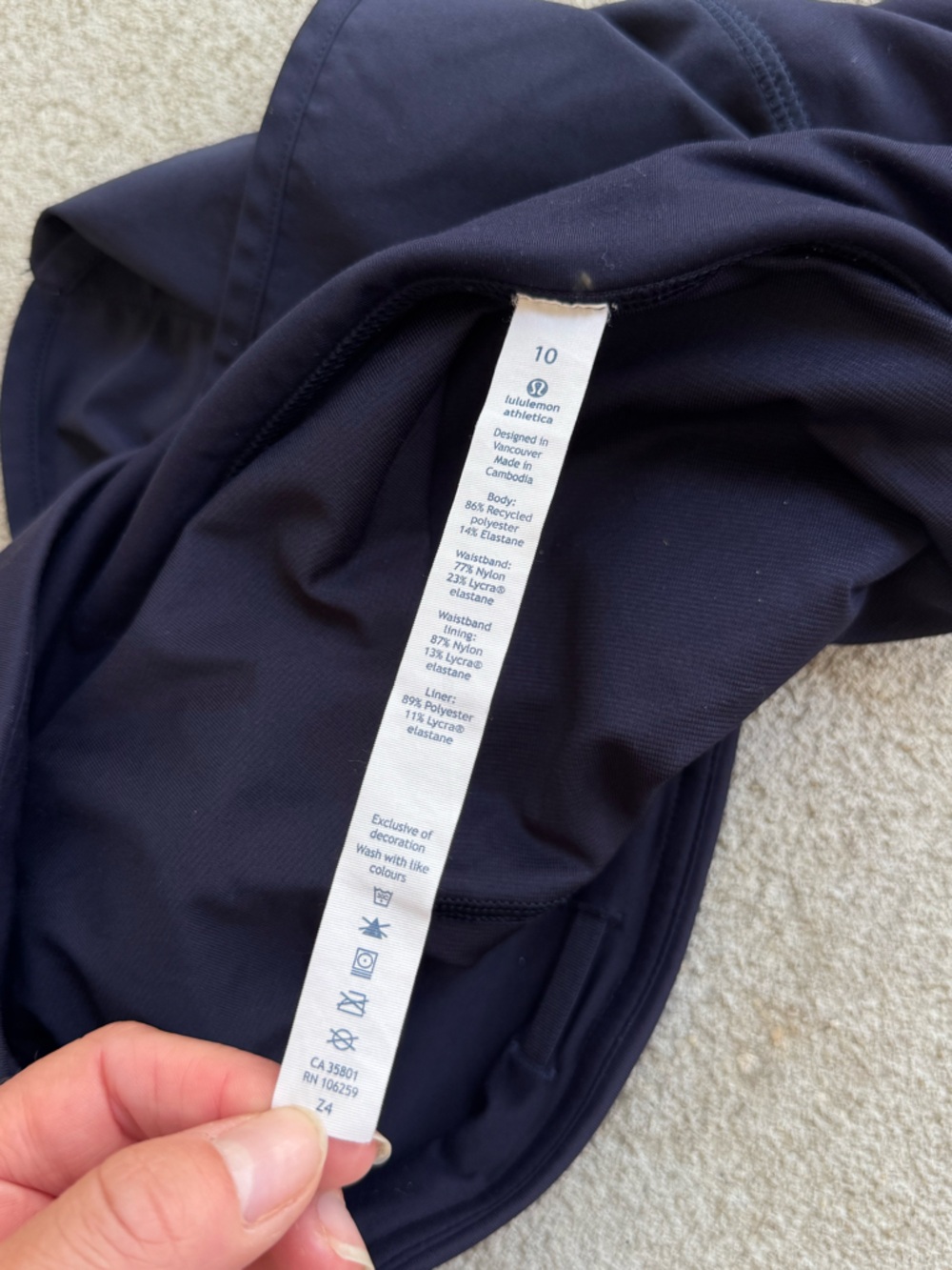 LULU LEMON athletica Navy Women's Athletic Shorts - Picture 5 of 5
